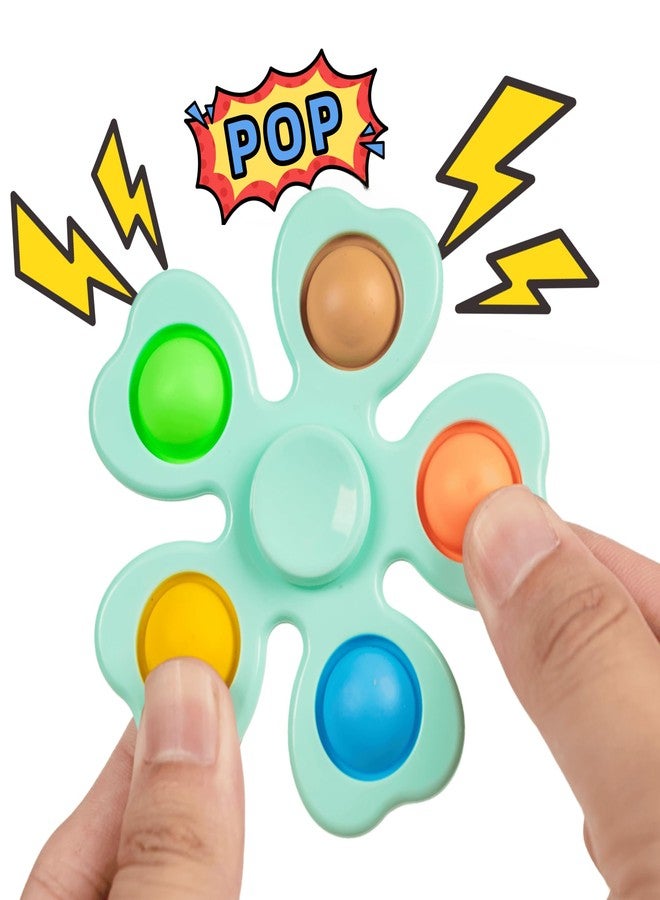 Nbguigdstr 24 Pcs Fidget Spinners Bulk-Mini Pop Bubble Fidget Spinner Toys for Kids Valentine Day Gifts Party Favors,Birthday Return Gifts Goodie Bags Stuffers,Treasure Box Classroom Rewards Carnival Prizes - Image 4